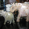 Soap stone elephants