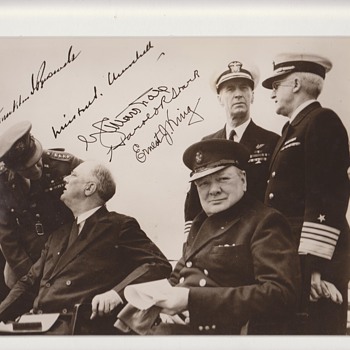 Original FDR and Churchill Signed Photo
