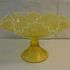 STUNNING &RARE FENTON TOPAZ OPALESCENT HOBNAIL FRUIT STAND 