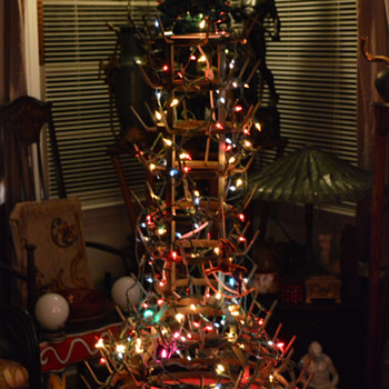 HAVE A MERRY DADA XMAS! Art Nouveau Bottle Rack 1914 as a tree. - Art Nouveau