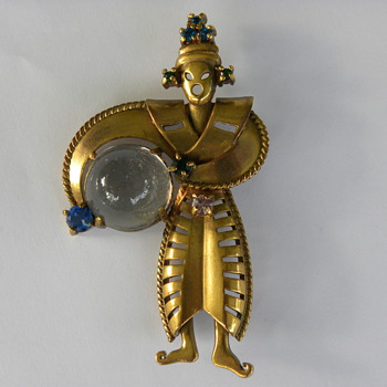 Corocraft Oriental man - Costume Jewelry