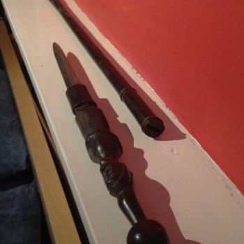 A African walking stick dagger  - Folk Art