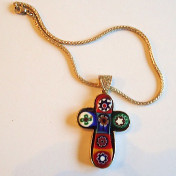 Sterling Crosses,  Murano?  and Onyx, Amber