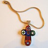Sterling Crosses,  Murano?  and Onyx, Amber