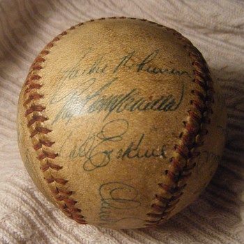 1948 Dodgers Team Ball