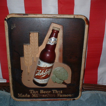 Schlitz Beer corner sign