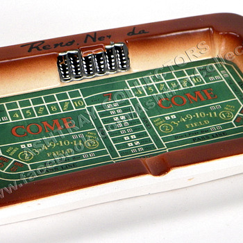 Japanese Crap Table Souvenir Ashtray - Tobacciana