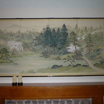 Four Panel Oriental Screen - Asian