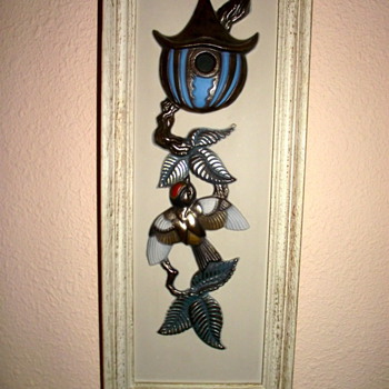 Pressed/ Embossed Plastice Picture/Painting from, I'm guessing, the 50's