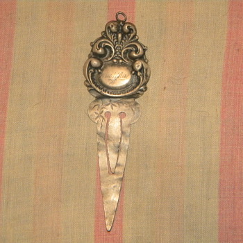 old silver book marker - Silver