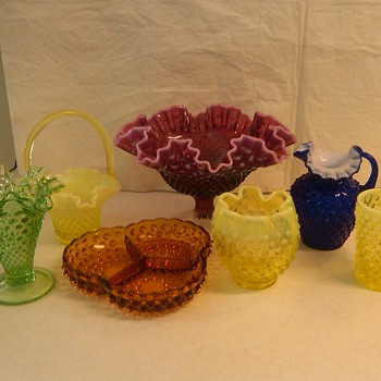 MORE OF MY FENTON HOBNAIL COLLECTION