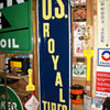 Shell Station and US royal tires sign