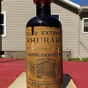 Rhubarb Extract and Alcohol Medicine, Mostly Full - Bottles
