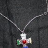 Vintage Celtic Cabochon Cross by JEM