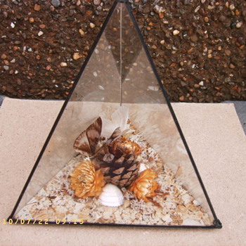 Triangular glass diorama - Victorian?