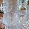 Owl pitcher from Tropicana, and tall pitcher, unknown maker