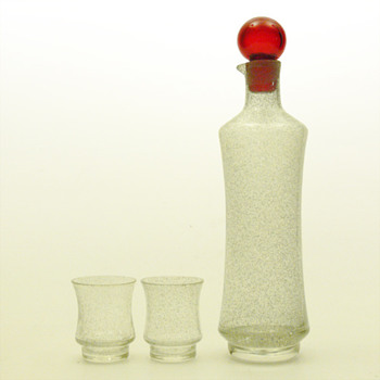 STAR decanter (1703) and matching glasses (1014), Tamara Aladin (Riihimáki lasi, 1963) - Art Glass