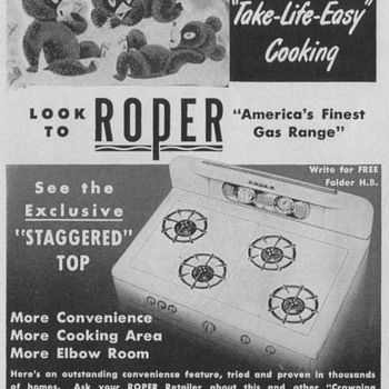 1950 Roper Gas Range Advertisement