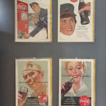 Four vintage coca cola ads - Coca-Cola