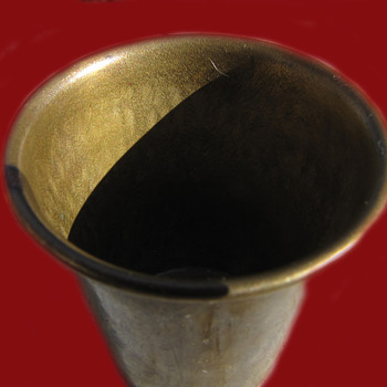 Gold Plated Tavern Style~ Ship Captains~ Shot Glass~ Hallmarked "Bearded Man" - Breweriana