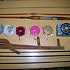 STEEL BRISTOL FLY ROD WITH LEATHER CASE AND PAPER