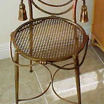 cutest Italian mid century gilt iron chair Bridget goes to Itay - Furniture
