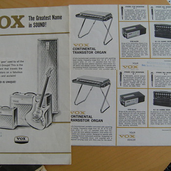 Vintage Vox Catalogs - Guitars