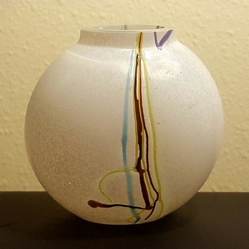 Kosta Boda Glass 'Rainbow' Vase - Signed Bertil Vallien - Art Glass