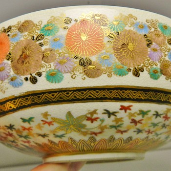 Japanese Meiji-Era Satsuma "1000 Butterflies" Bowl