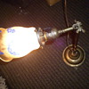 A very old electric lamp
