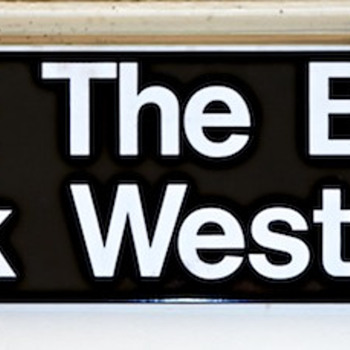 Vintage NYC Subway Sign "Uptown"