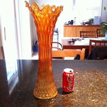 Funeral Vase Fenton? Carnival? Rare?  - Glassware