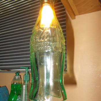 Coke bottle hanging lamp or... way too much time on my hands.