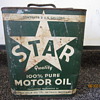 1930's-1940's Star Motor Oil Citrin-Kolb Co. Detroit MICH 2 Gallon Can