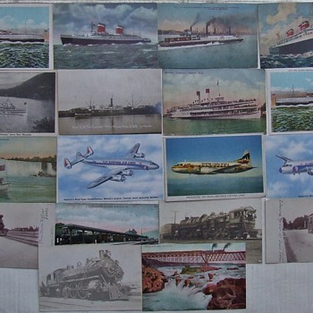 Group of transportation post cards - Postcards