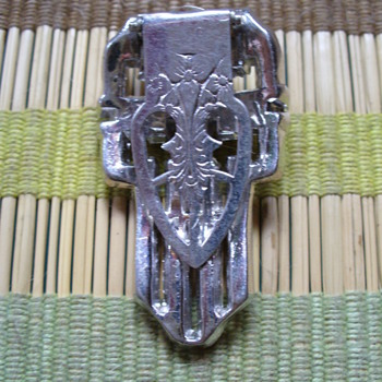 Rhinestone Silver Buckle