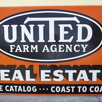 Vintage United Farm Agency Sign - Advertising