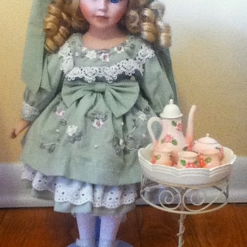 Tea Set Porcelain Doll - Dolls