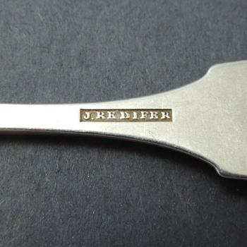 American Coin Silver Spoon - J REDIFER Philadelphia, PA 1844-1850