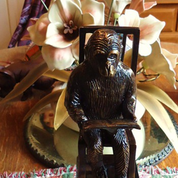 Monkey Reading Book, Bookend, Just one end, Need something for other End!!!!