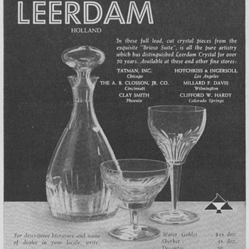 1950 Leerdam Crystal Advertisements