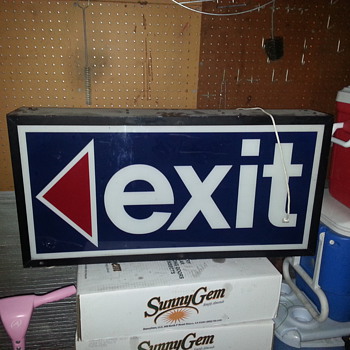vintage exit sign
