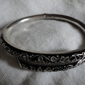 Secessionist enamelled silver bracelet by Georg A Scheid, c. 1900 - Fine Jewelry