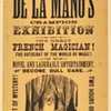 Original 1877 De La Mano "Wonder, Mystery" Broadside 
