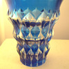Val Saint Lambert Blue Vase - Signed
