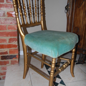 "GONE WITH THE WIND" CHAIR....MGM LOT/PROP# on bottom of chair - Furniture