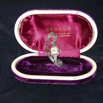 1940's Benrus Ladies Diamond Wrist Watch - Wristwatches