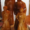 Carved wooden family of four