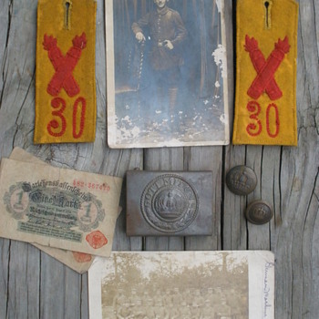 Small group of bringback items from 30th division WWI vet. 