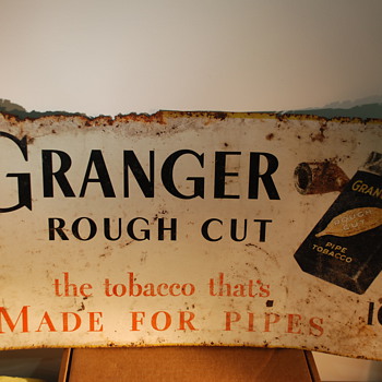 Nice old Tobacco Tin Sign GrangerRough Cut